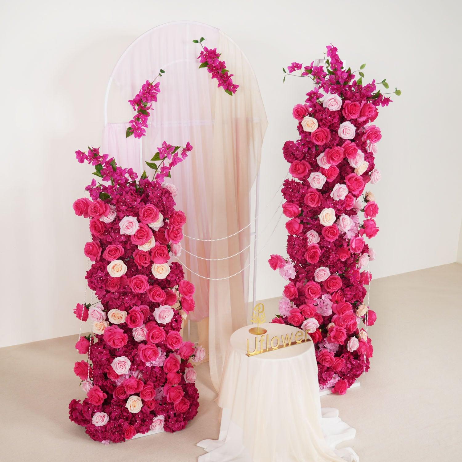Luxury 5D Red Rose Hydrangea Arch Decor 3 picture