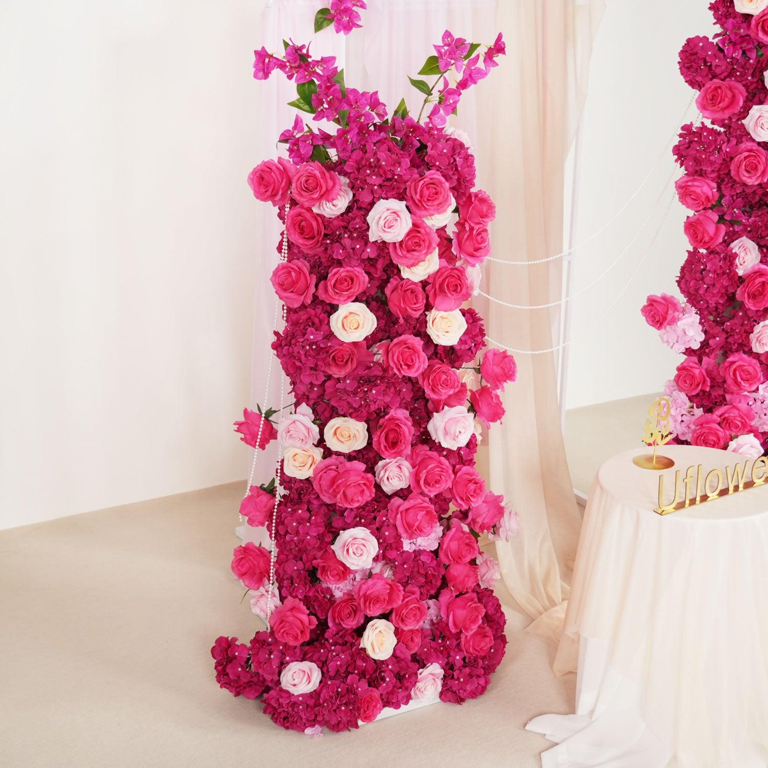 Luxury 5D Red Rose Hydrangea Arch Decor 5 picture