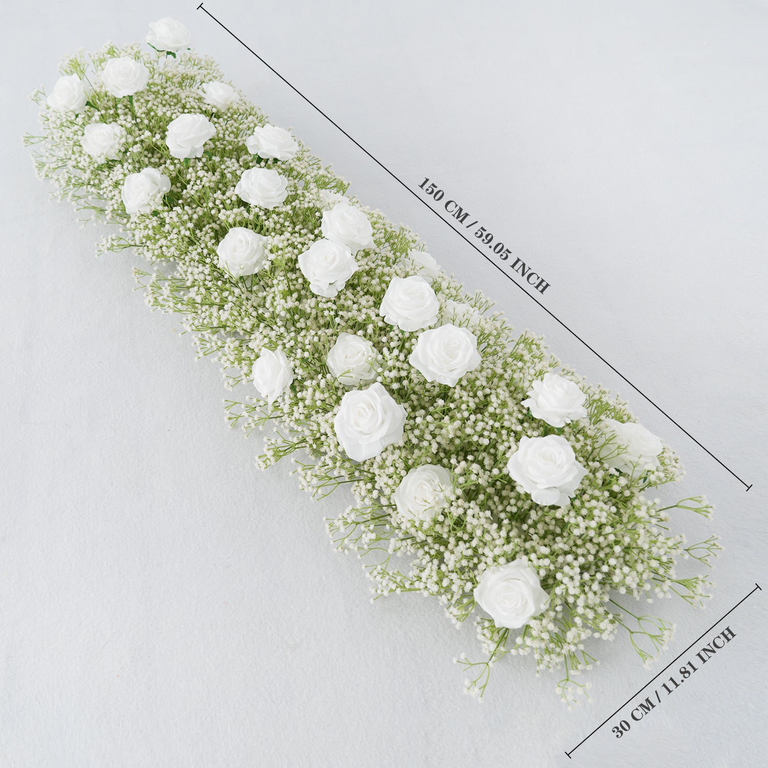 Luxury White Rose Wedding Table Flower Luxury White Rose Wedding Flower Row Figure 2