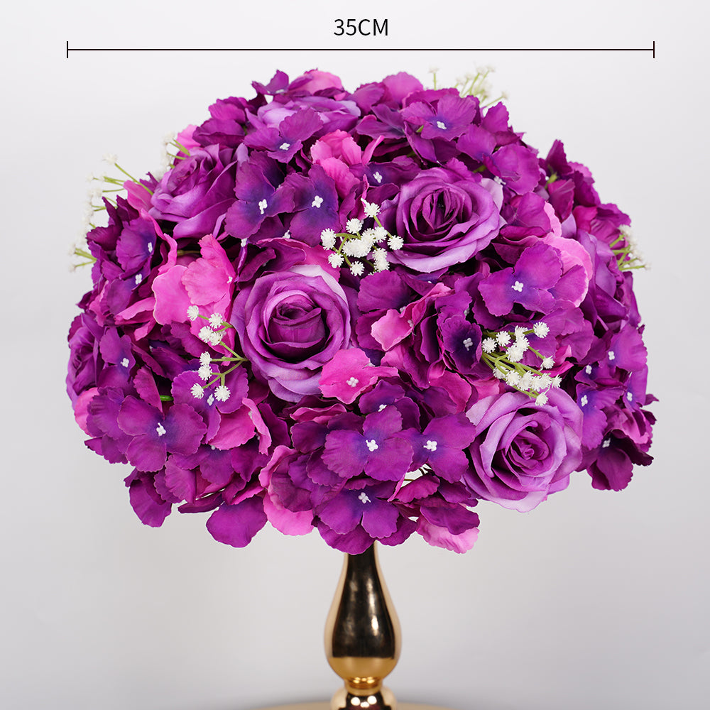 Uflower 35CM Artificial Flower Table Centerpiece Flower Ball Wedding Floral Arrangement