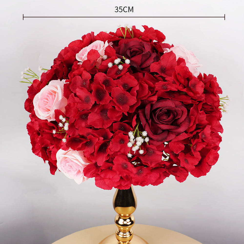 Uflower 35CM Artificial Flower Table Centerpiece Flower Ball Wedding Floral Arrangement