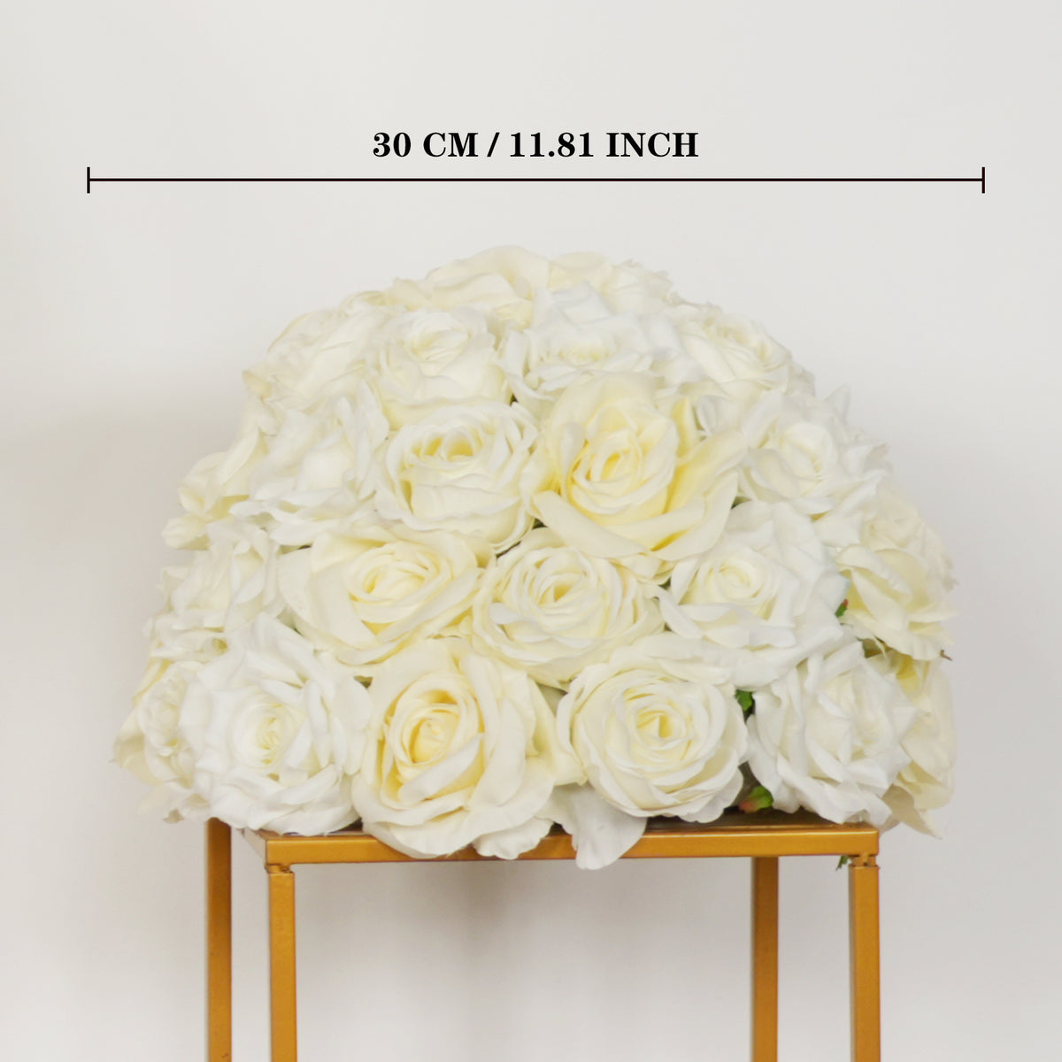 Cream White Half-Sphere Table Flower Arrangement