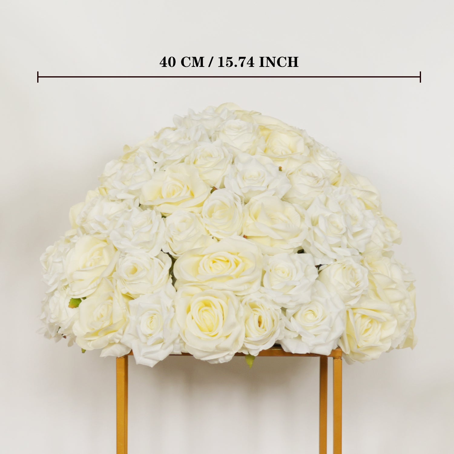 Cream White Half-Sphere Table Flower Arrangement