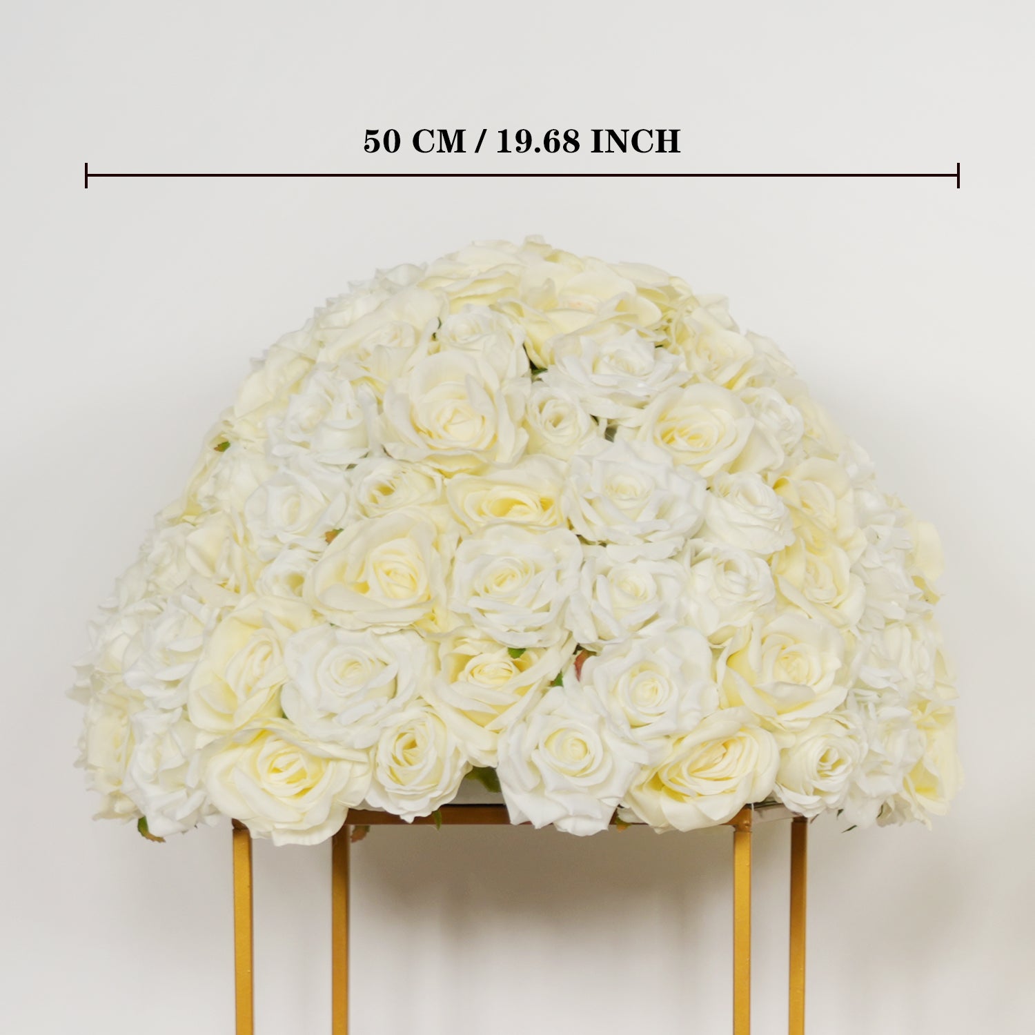 Cream White Half-Sphere Table Flower Arrangement