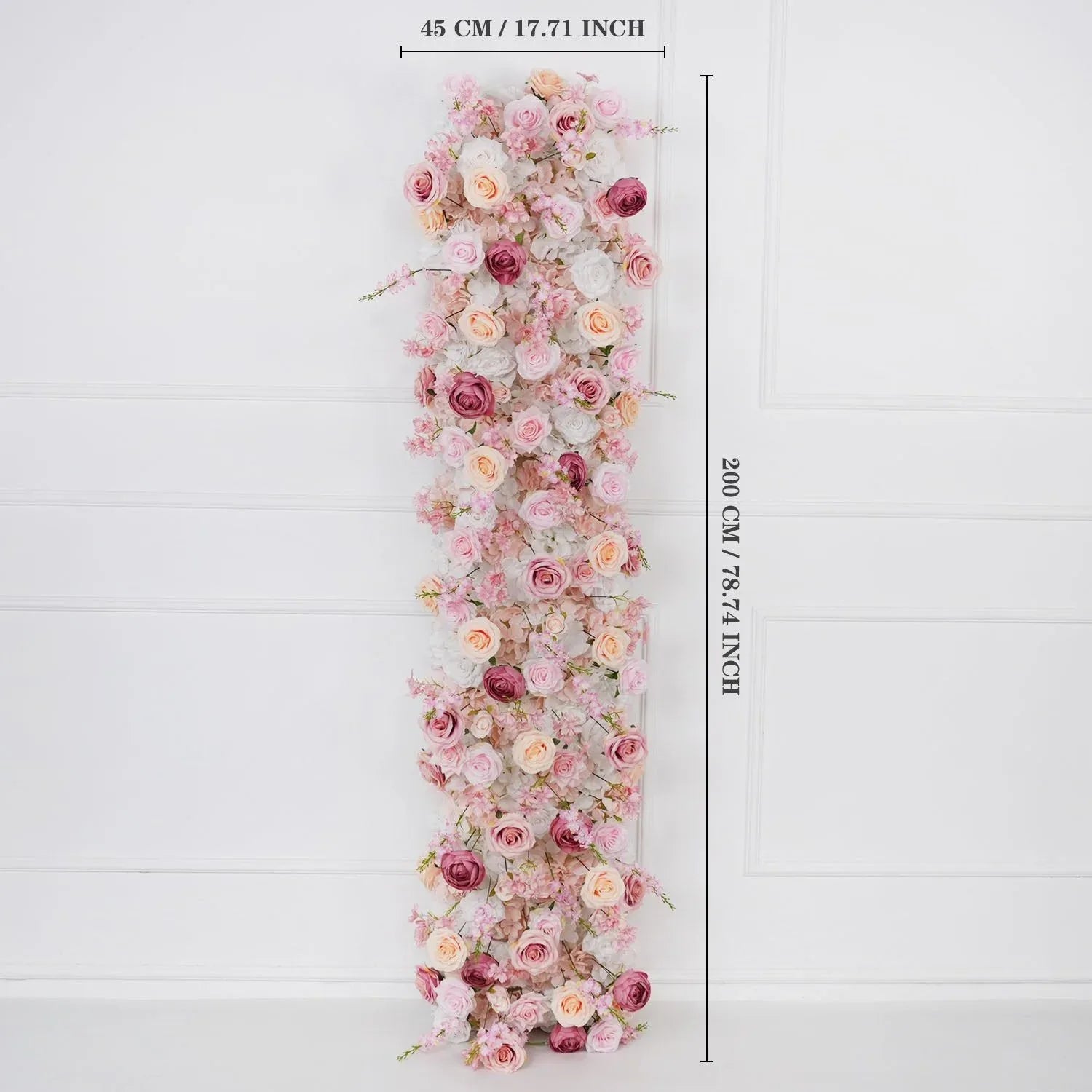 Uflower Artificial Pink White Flower Row Wedding KT Backdrop Decor SET80152 - Uflower