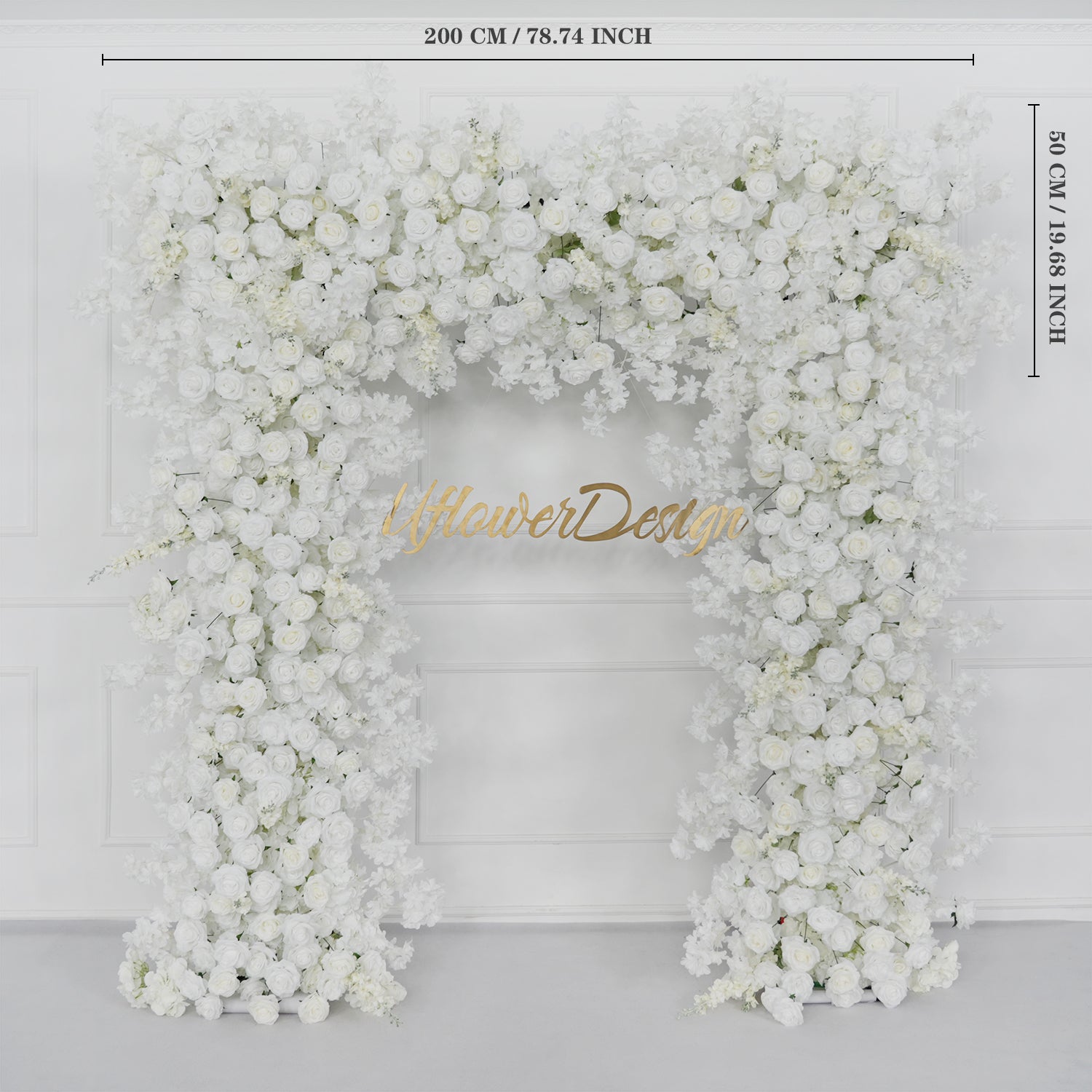 Artificial White Rose Flower Arrangement Wedding Backdrop Decor Props