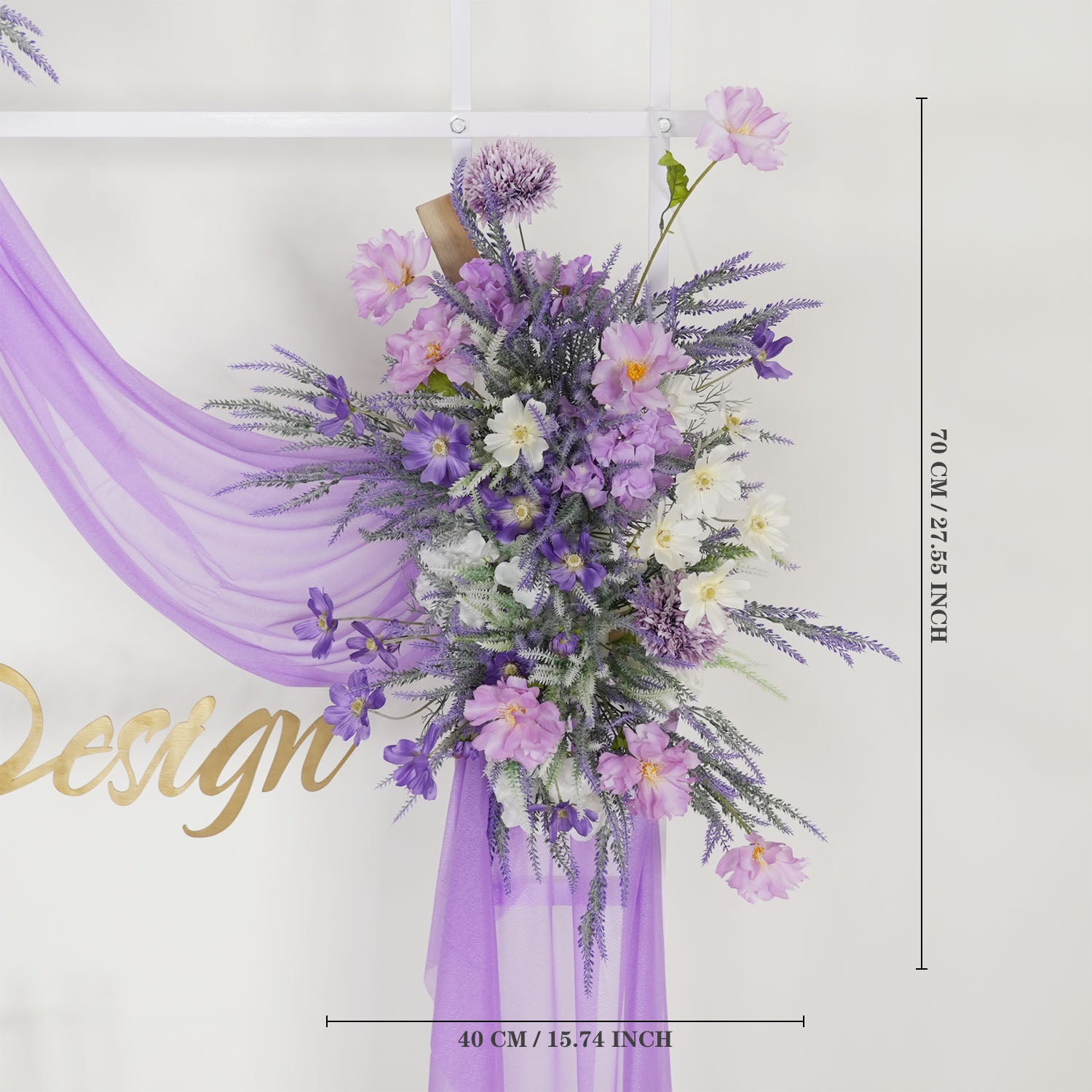 Artificial Purple Lavender Hang Flower Arrangement Wedding Backdrop Decor Props