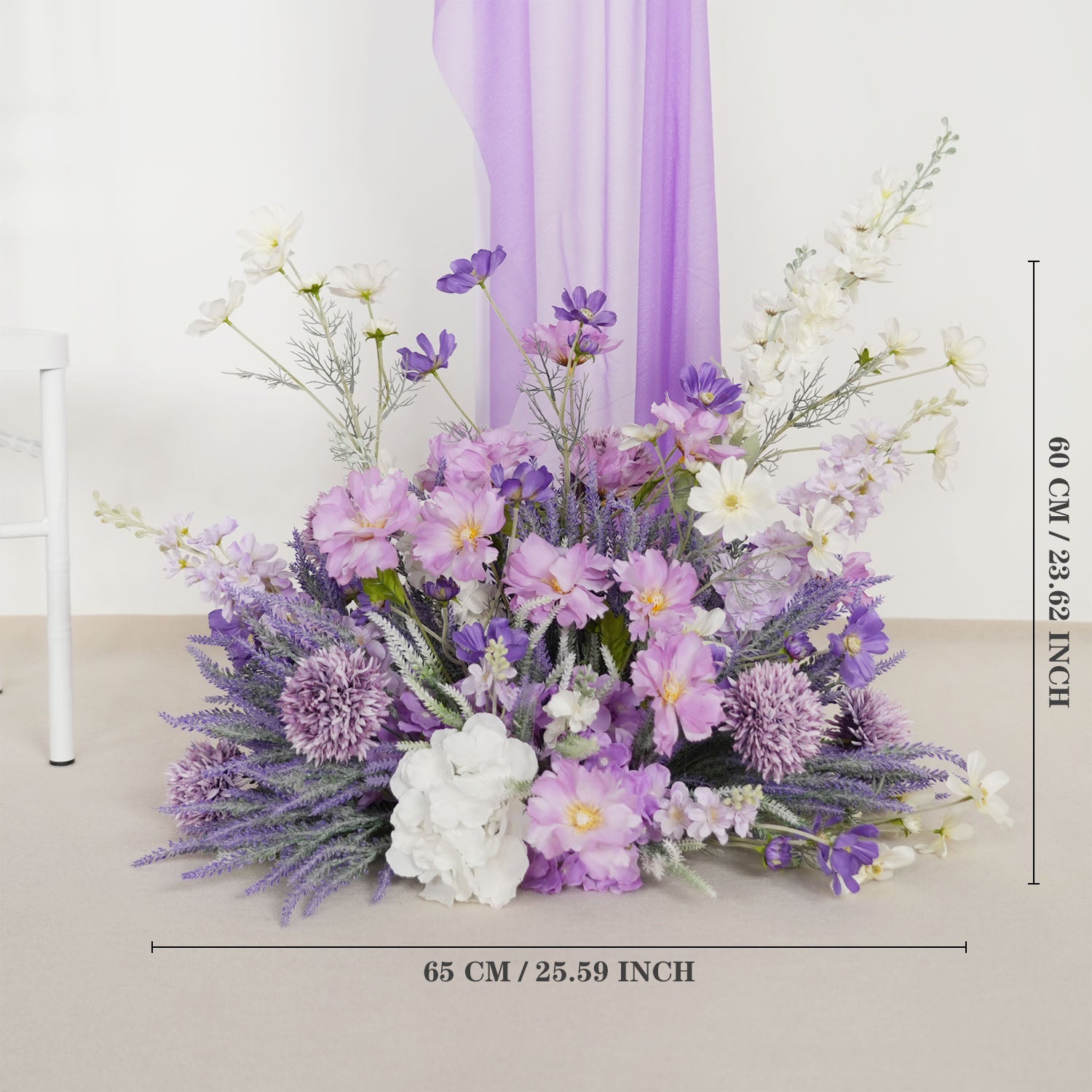 Artificial Purple Lavender Hang Flower Arrangement Wedding Backdrop Decor Props