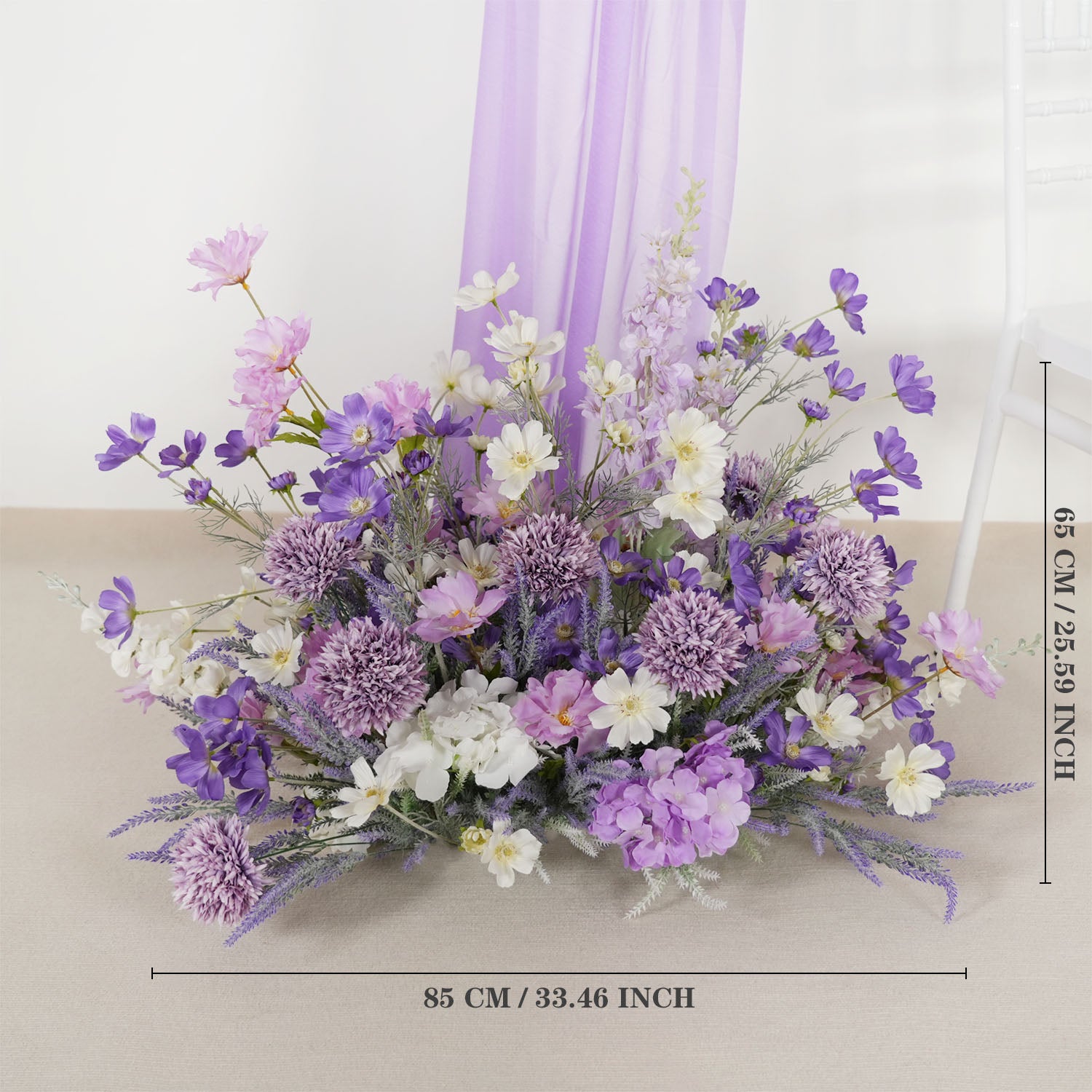 Artificial Purple Lavender Hang Flower Arrangement Wedding Backdrop Decor Props