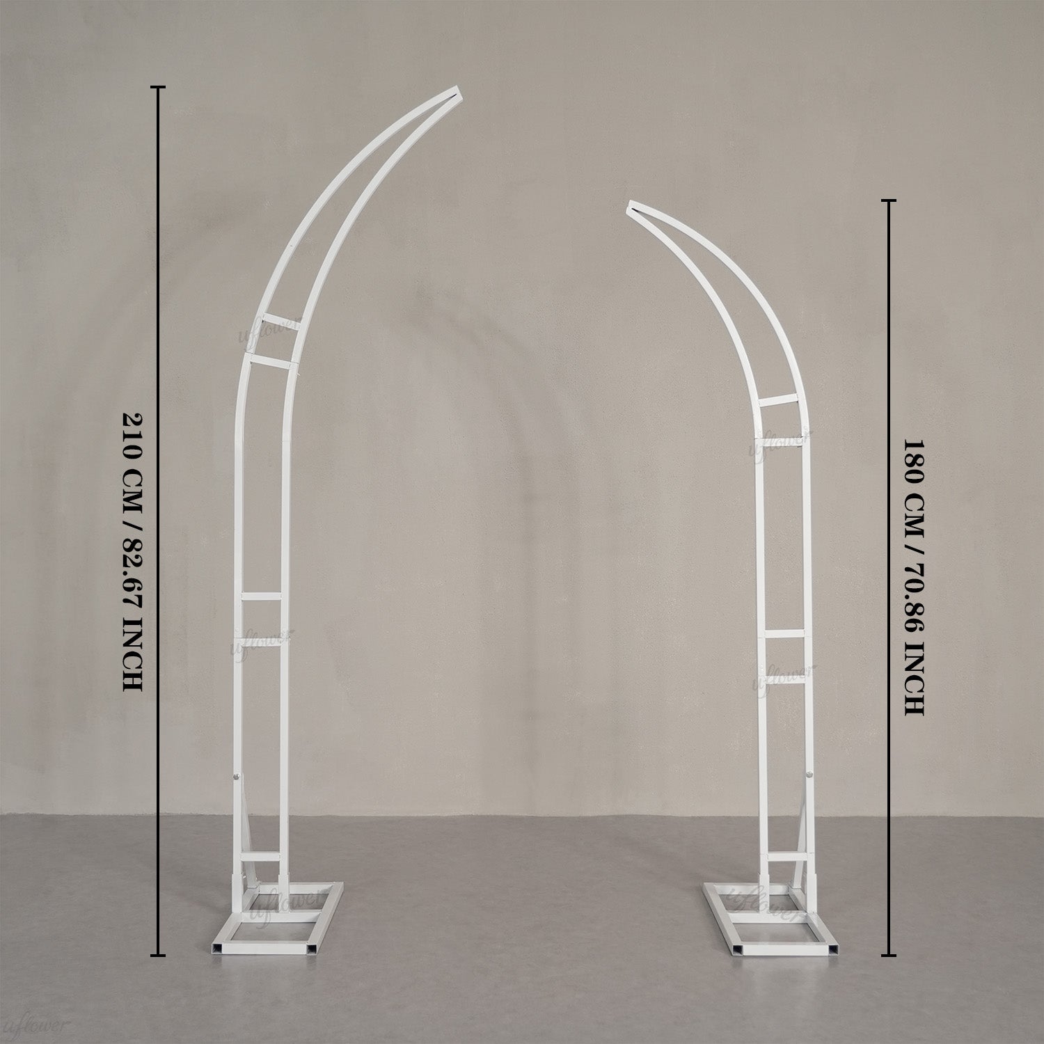 Uflower Outdoor Wedding Backdrop Horn Arch Decor Green Leaves Floral Arrangement SET80098