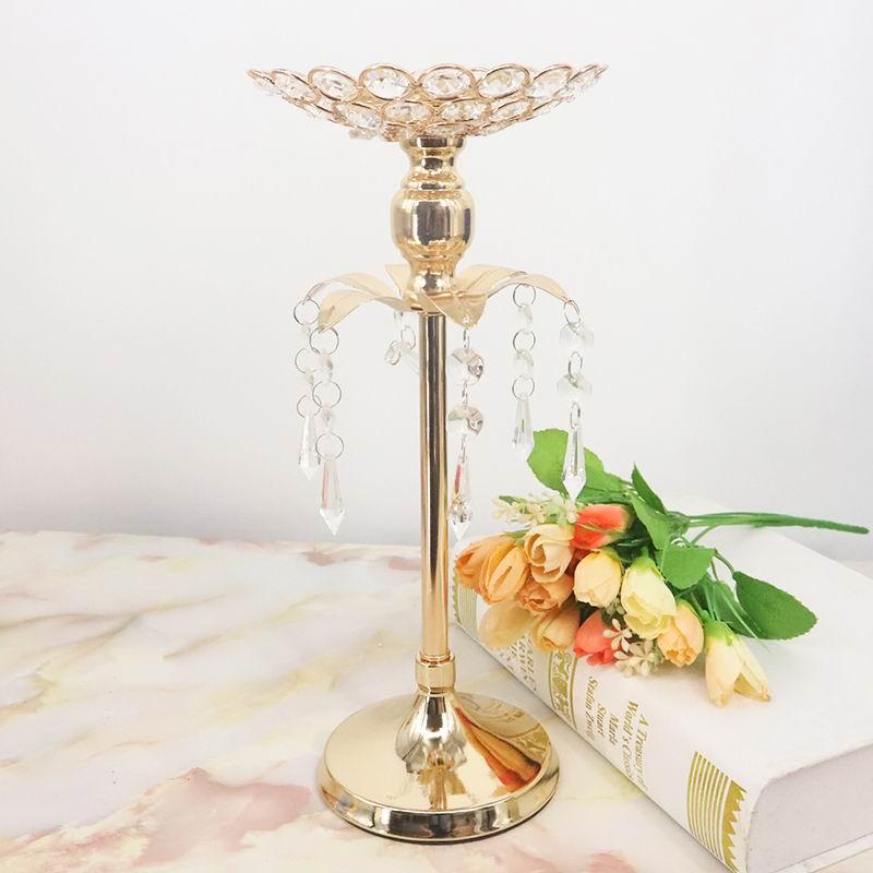 Golden Candlestick Wedding Table Scene Decoration