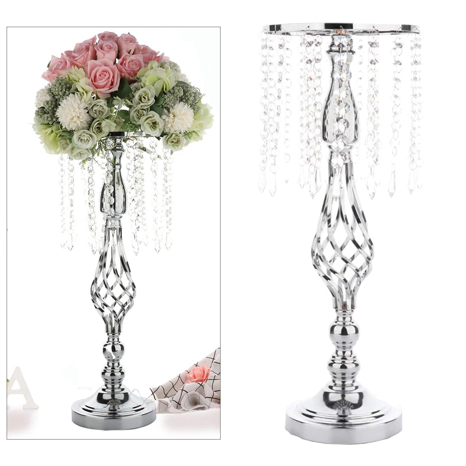 Metal Iron Art Crystal Acrylic Beaded Dining Table Decoration