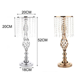 Metal Iron Art Crystal Acrylic Beaded Dining Table Decoration