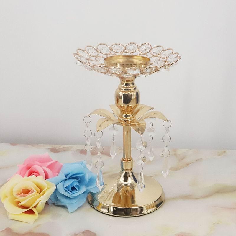 Golden Candlestick Wedding Table Scene Decoration