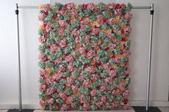 Simulated Green Pink Embroidery Ball Flower Wall Party Wedding Background