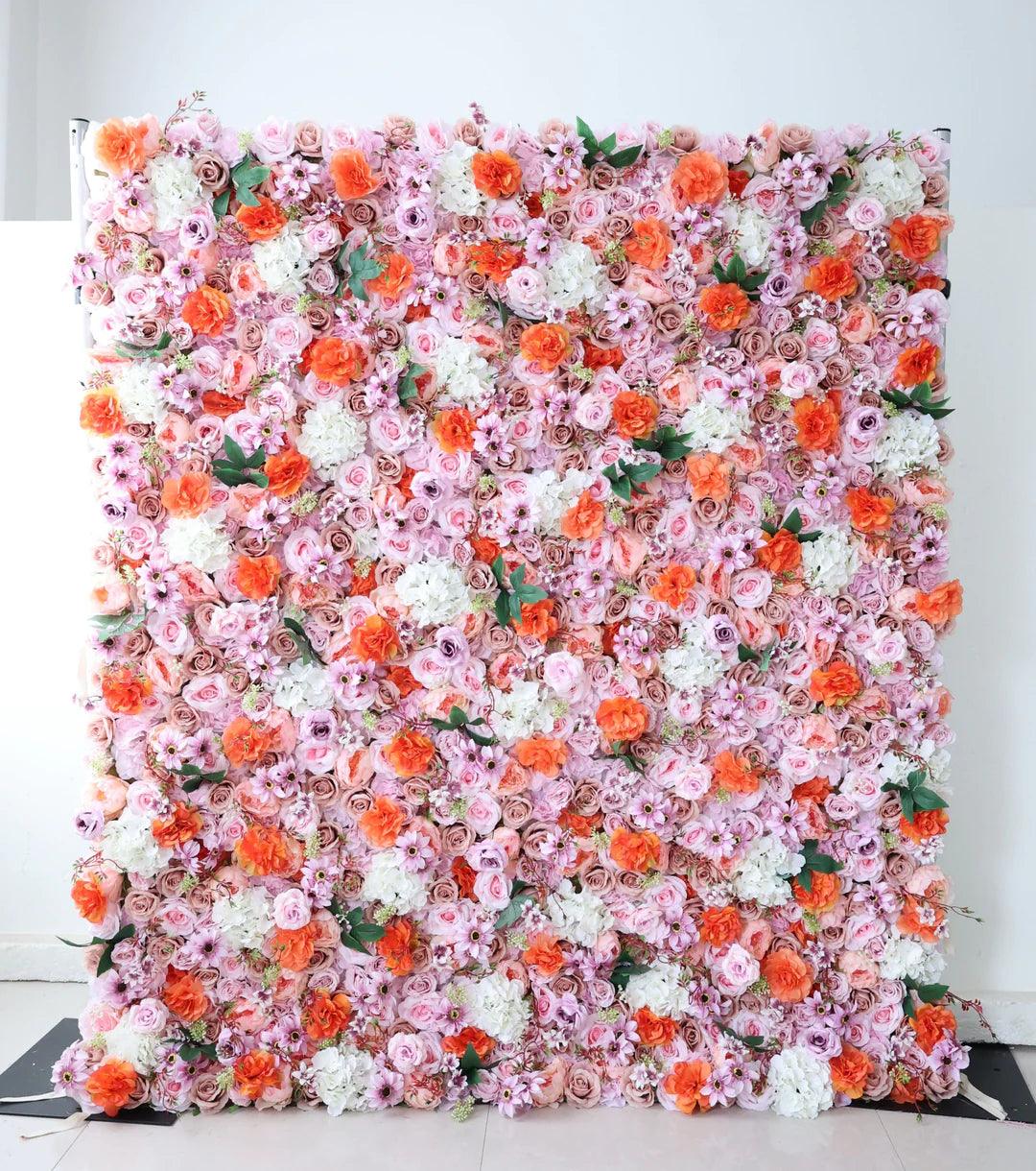 Simulated mixed flower wall wedding background party event props