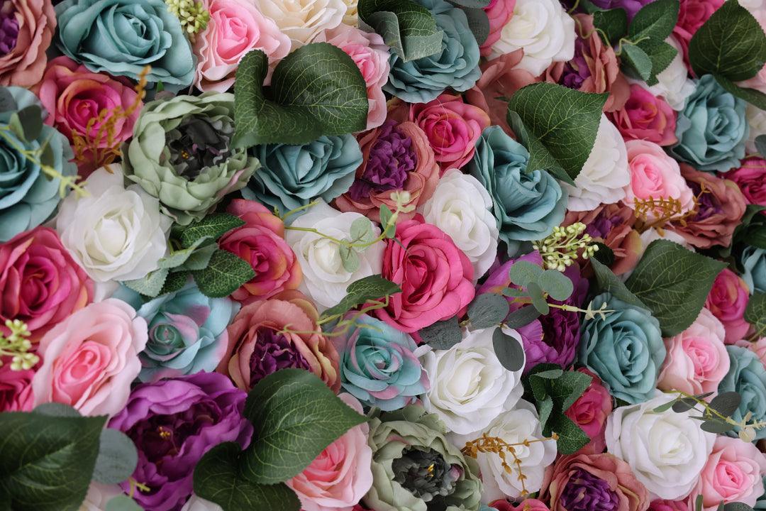 Simulated Rose and Peony Mixed Flower Wall Party Wedding Background