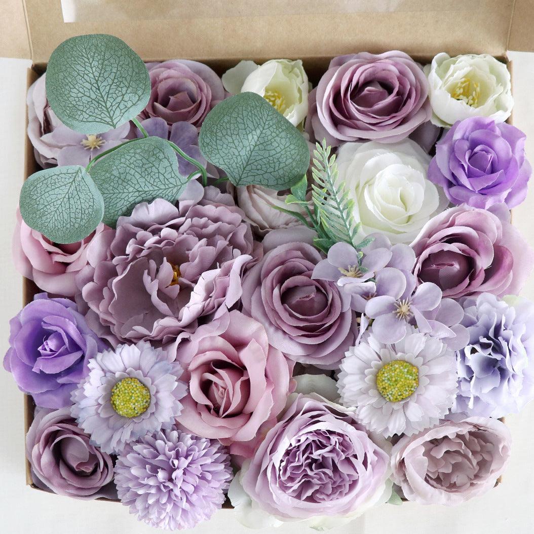New European Wedding Light purple Simulation Flower Boxes  Figure 1