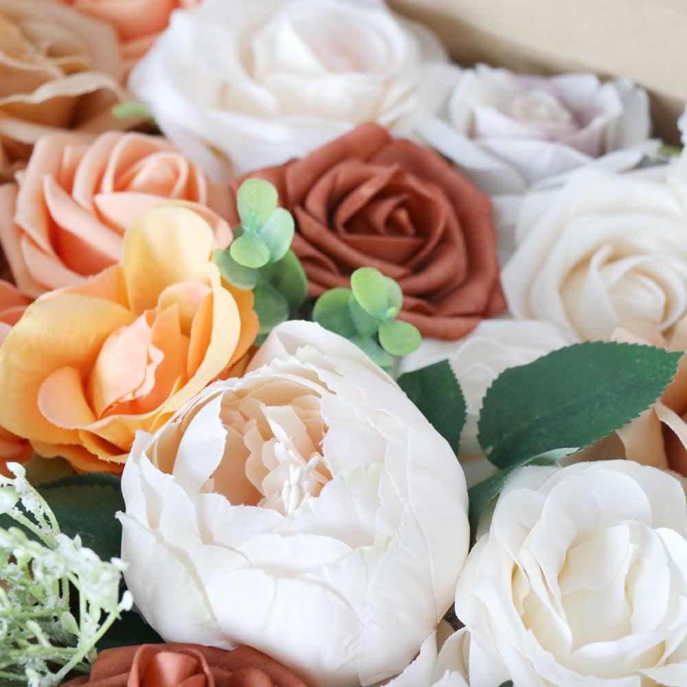 New Wedding Orange & Terracotta Simulation Flower Boxes Figure 1