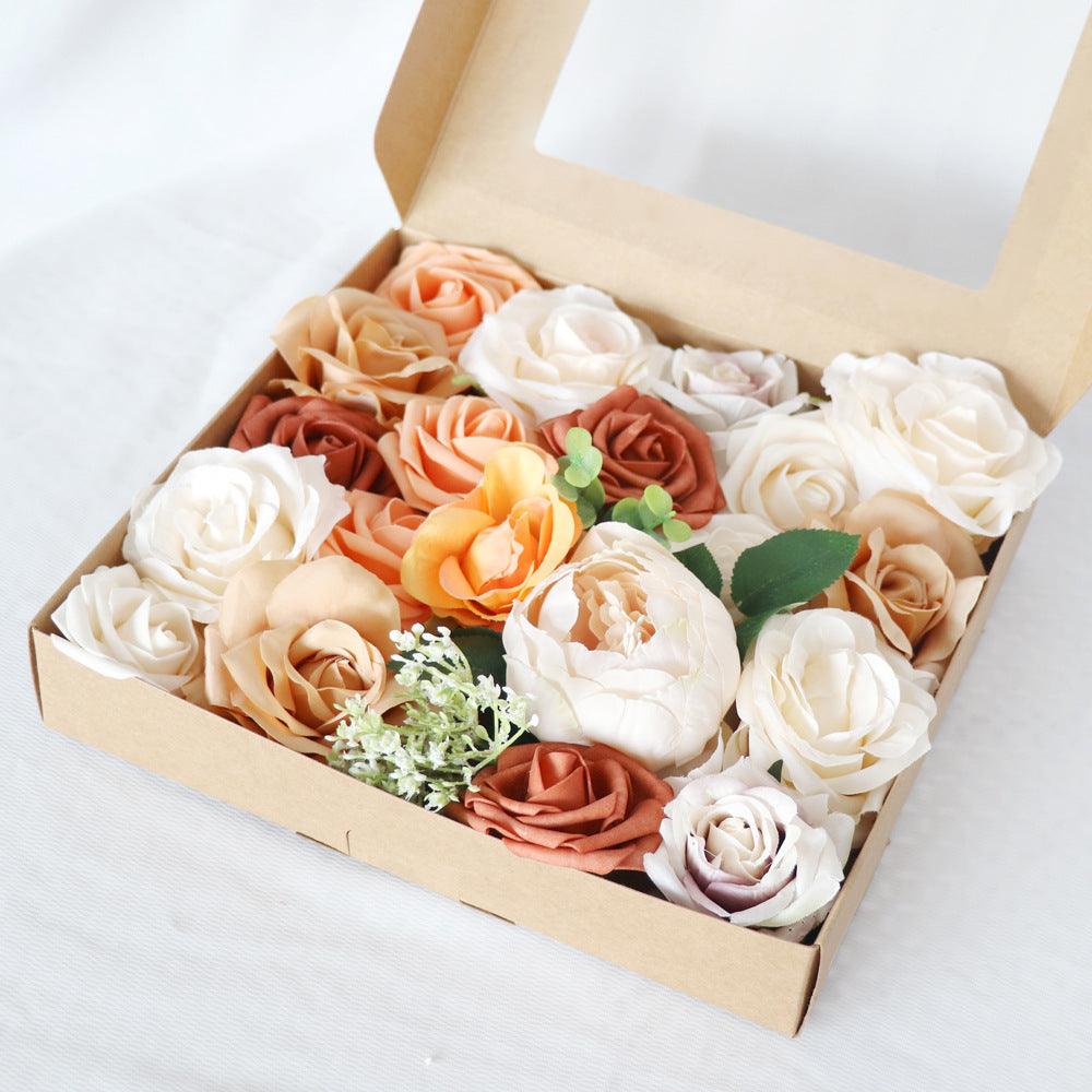 New Wedding Orange & Terracotta Simulation Flower Boxes Figure 2