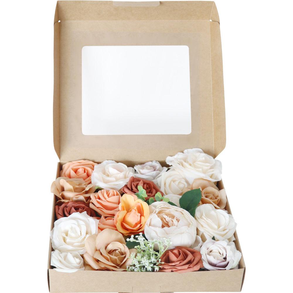 New Wedding Orange & Terracotta Simulation Flower Boxes Figure 5