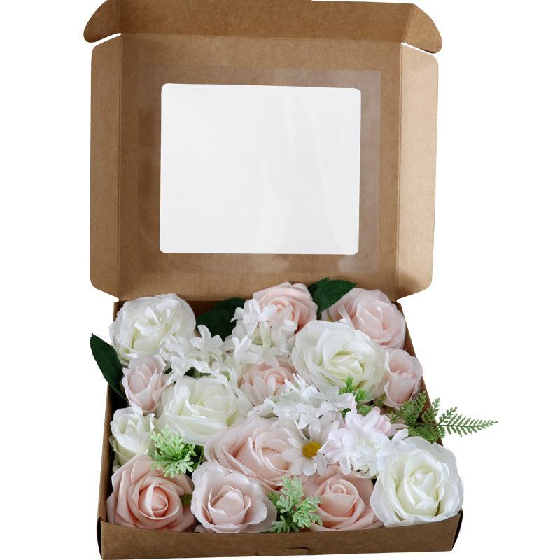 New Wedding Pink White Simulation Flower Boxes  Figure 4