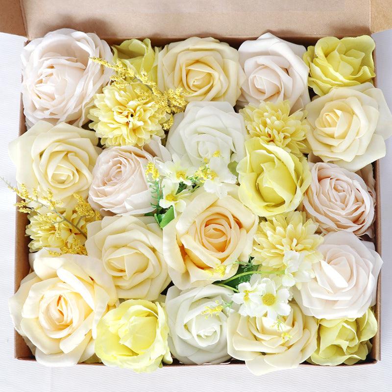 New Wedding Yellow Simulation Flower Boxes  Figure 1