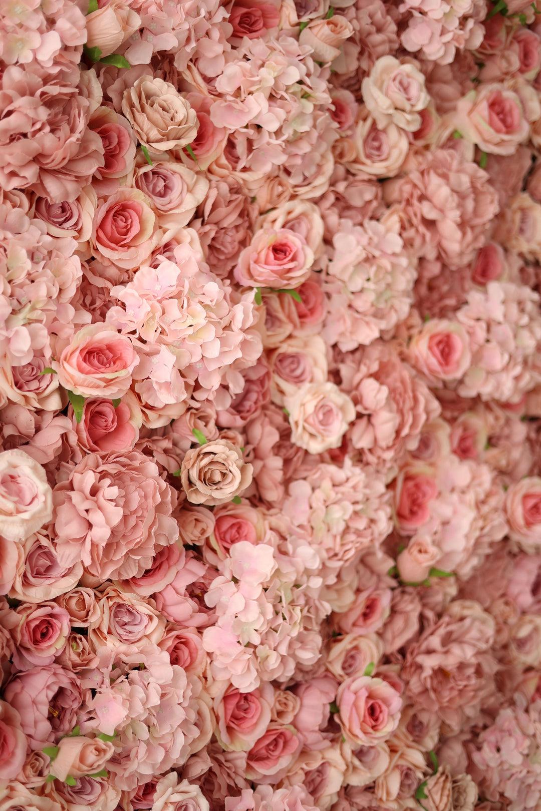 Pink Rose and Embroidery Simulated Wall Party Wedding Background