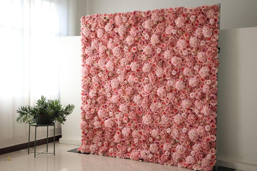 Pink Rose and Embroidery Simulated Wall Party Wedding Background