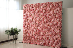 Pink Rose and Embroidery Simulated Wall Party Wedding Background