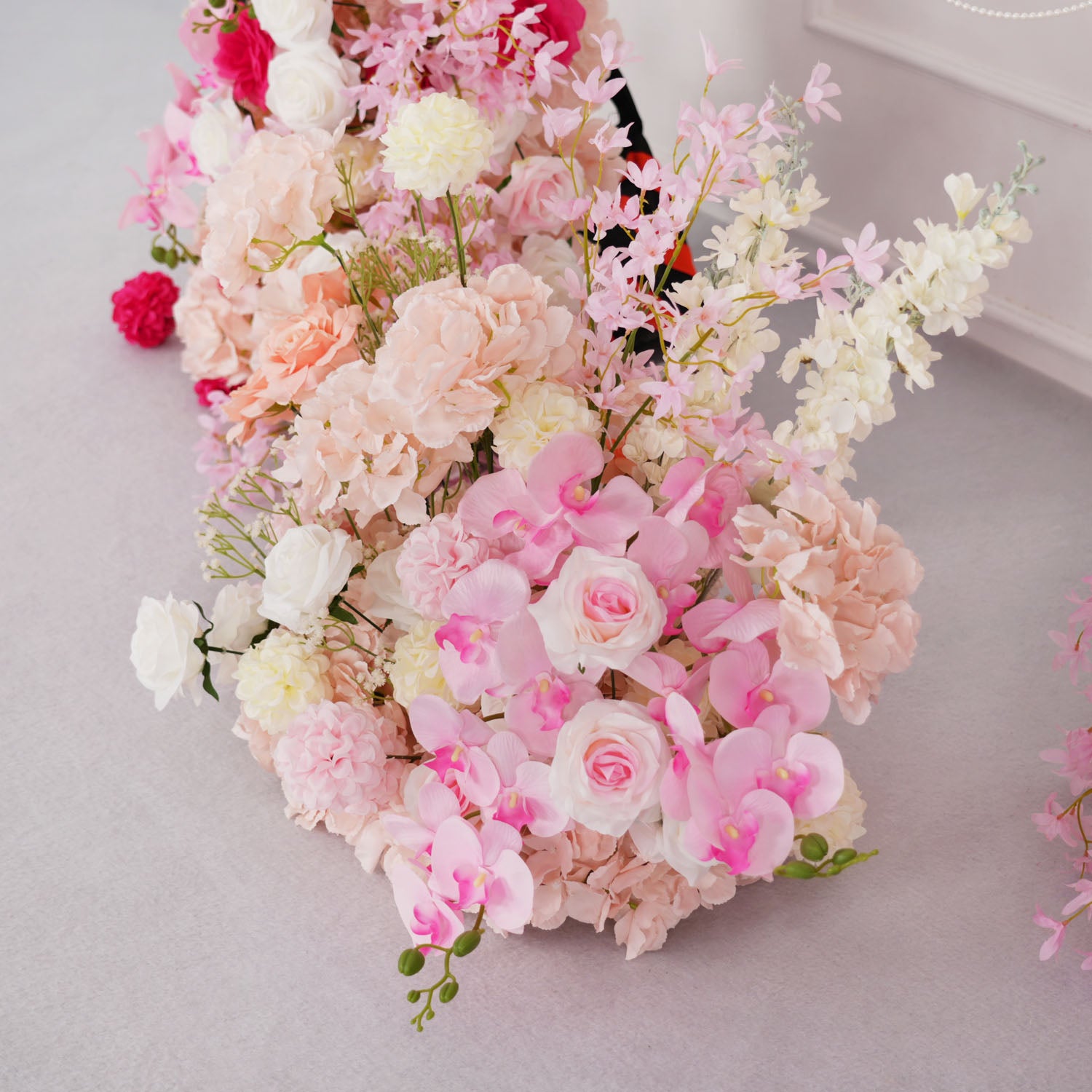 Pink And White Crocus Roses Flower Arrangement Wedding Decorations 7 picture