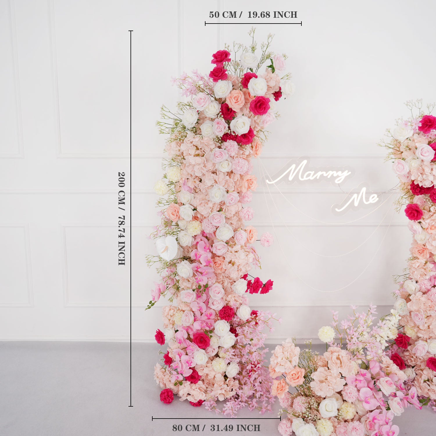 Pink And White Crocus Roses Flower Arrangement Wedding Decorations 9 picture