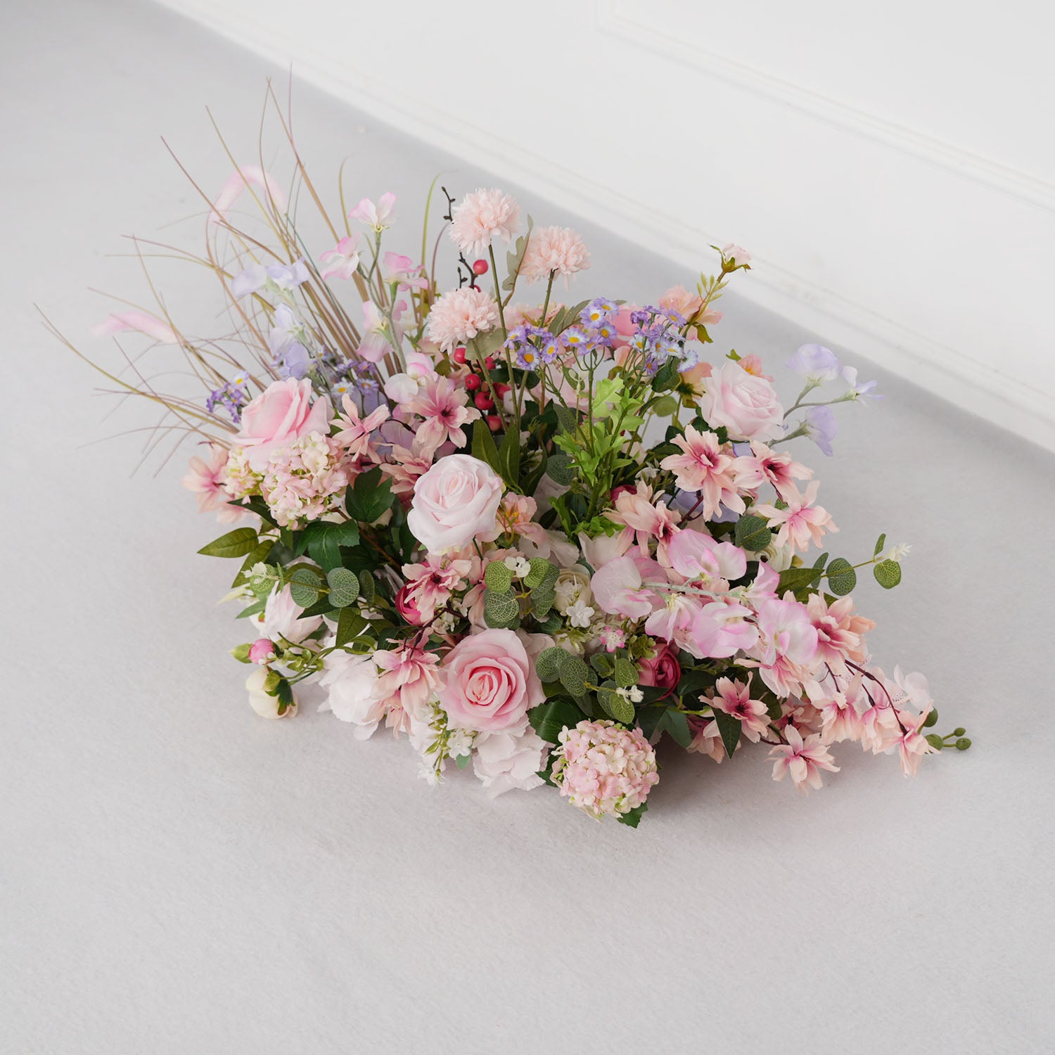 Pink Rose Wedding Horn Arch Backdrop Decor Figure 17