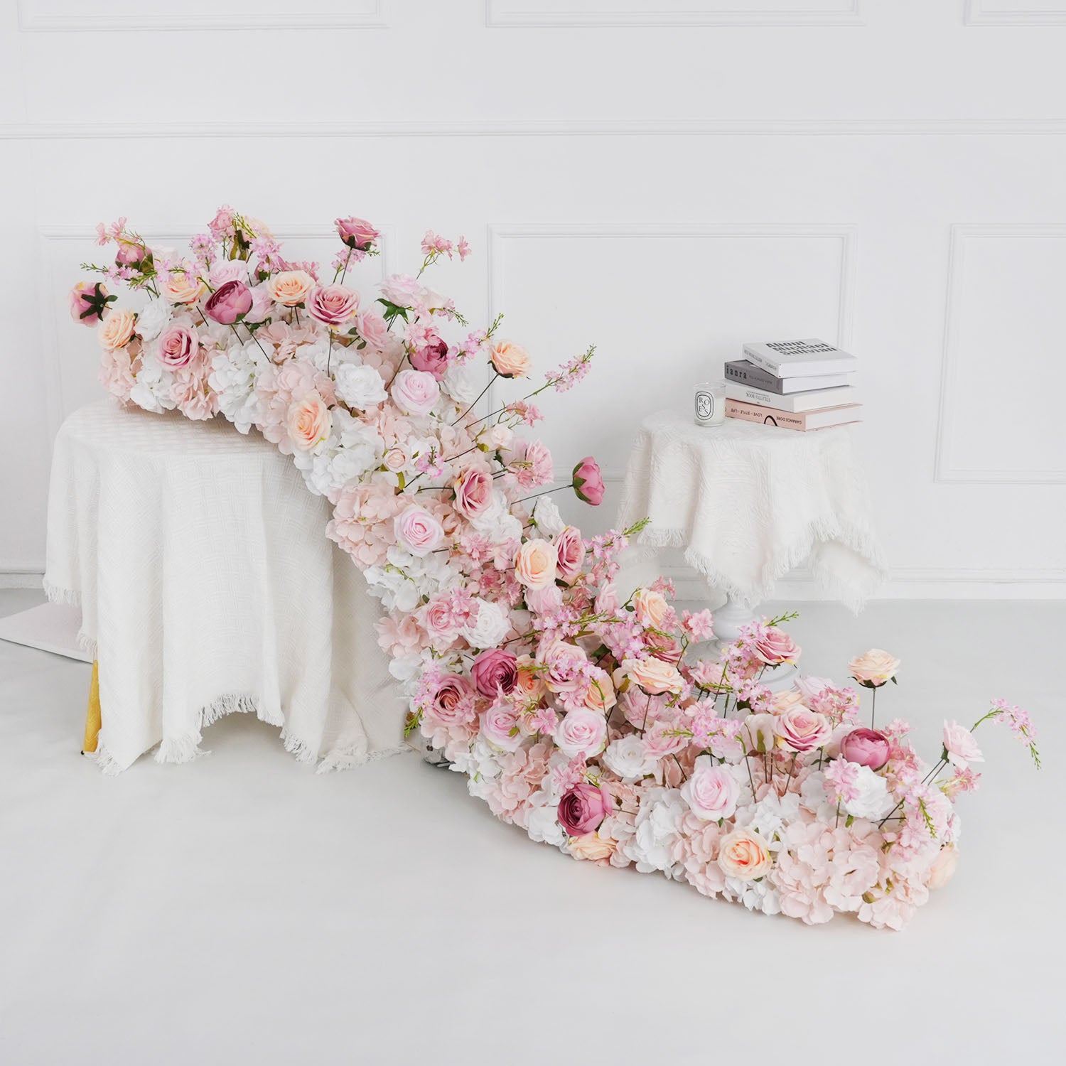 Pink Roses Backdrop Wall Flower 1 picture