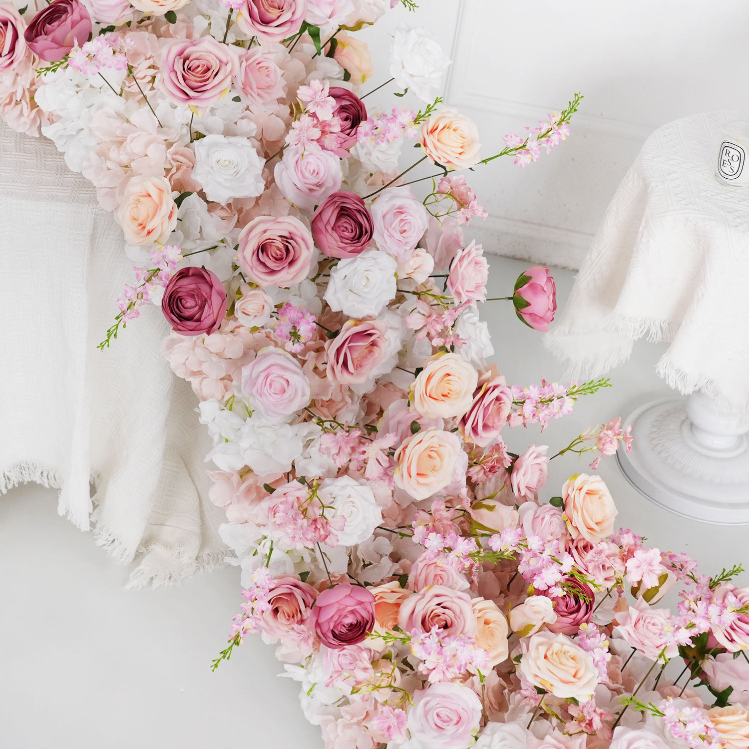 Pink Roses Backdrop Wall Flower 6 picture