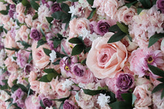 Pink and purple rose simulation wall party wedding background