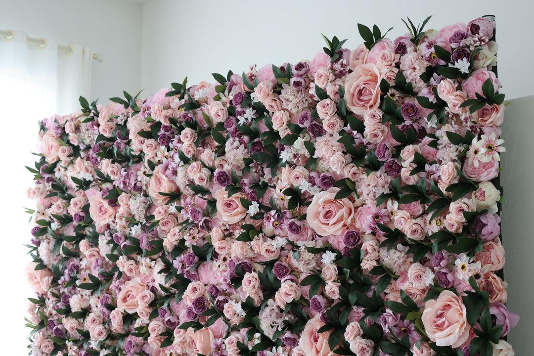 Pink and purple rose simulation wall party wedding background