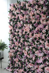 Pink and purple rose simulation wall party wedding background