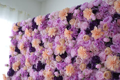 Simulated Pink Purple Dahlia Rose Wall Party Wedding Background