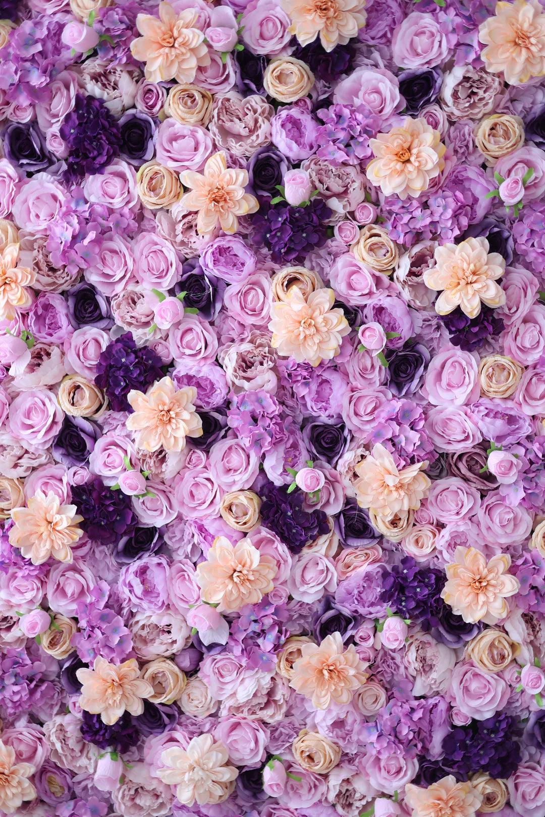 Simulated Pink Purple Dahlia Rose Wall Party Wedding Background