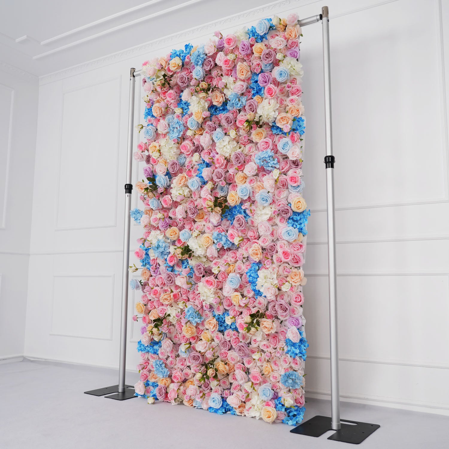 Powder Blue Rose 5D Rolled Fabric Flower Wall 7 picture