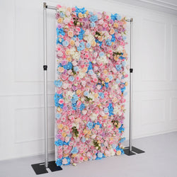 Powder Blue Rose 5D Rolled Fabric Flower Wall 8 picture