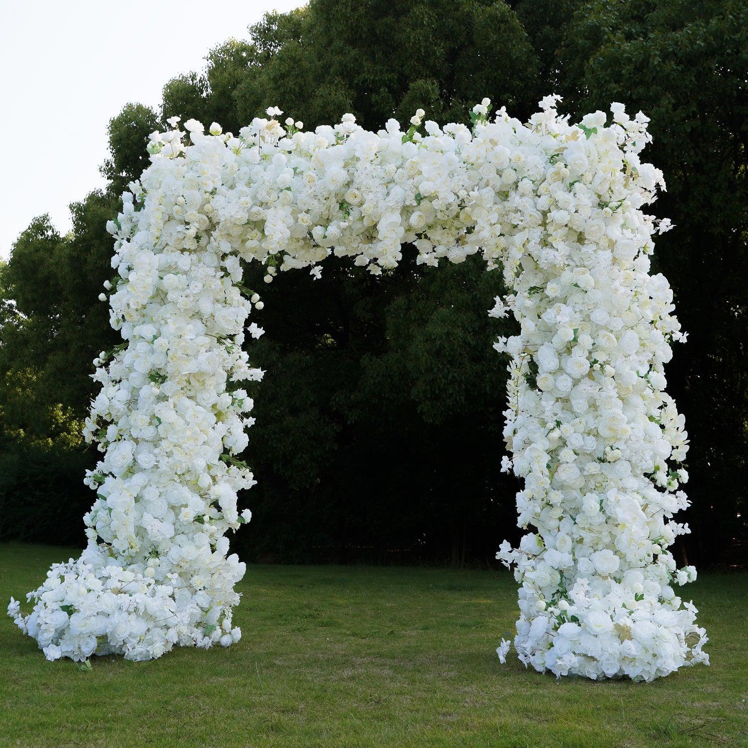 White Rose Flower Square Arch Wedding Party Background Decoration