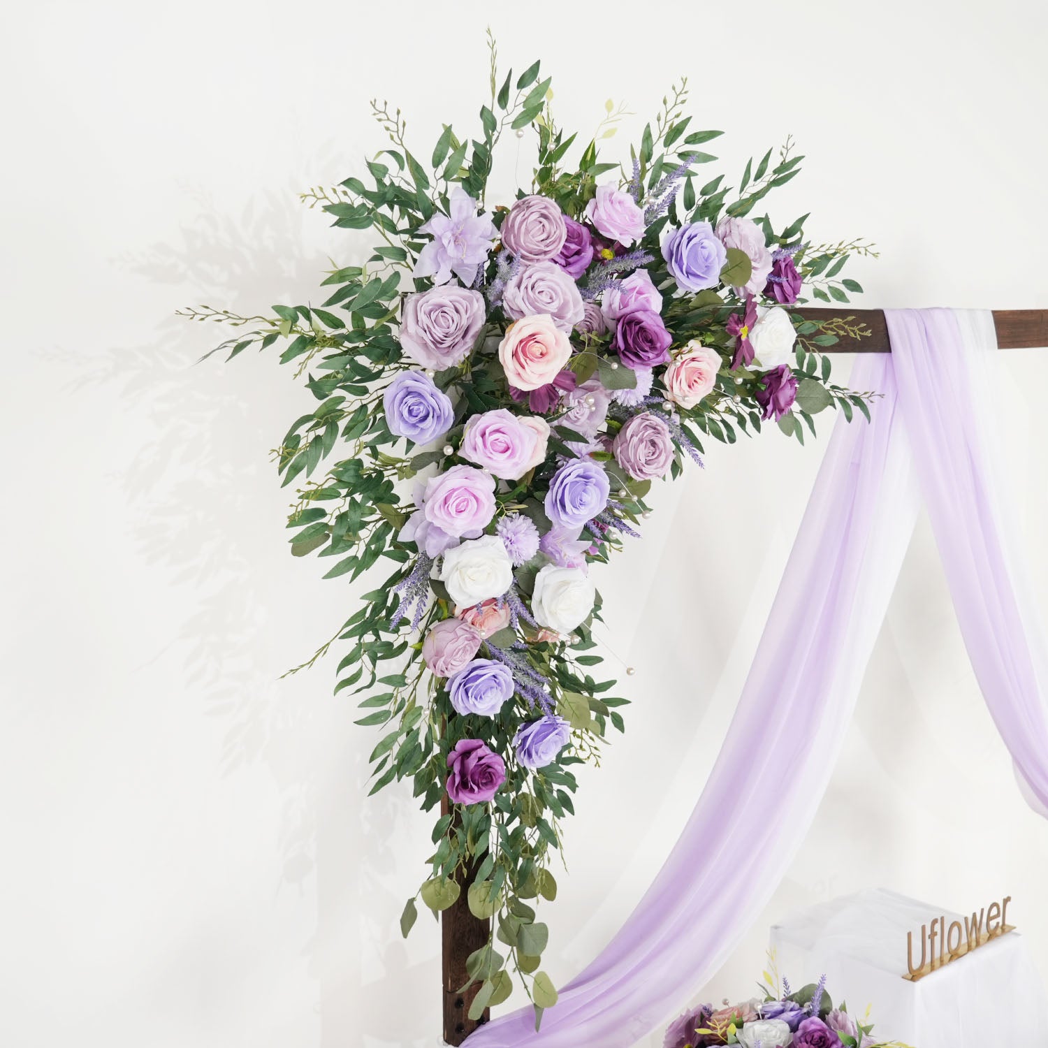 Purple Green Hanging Artificial Flower 2 picture