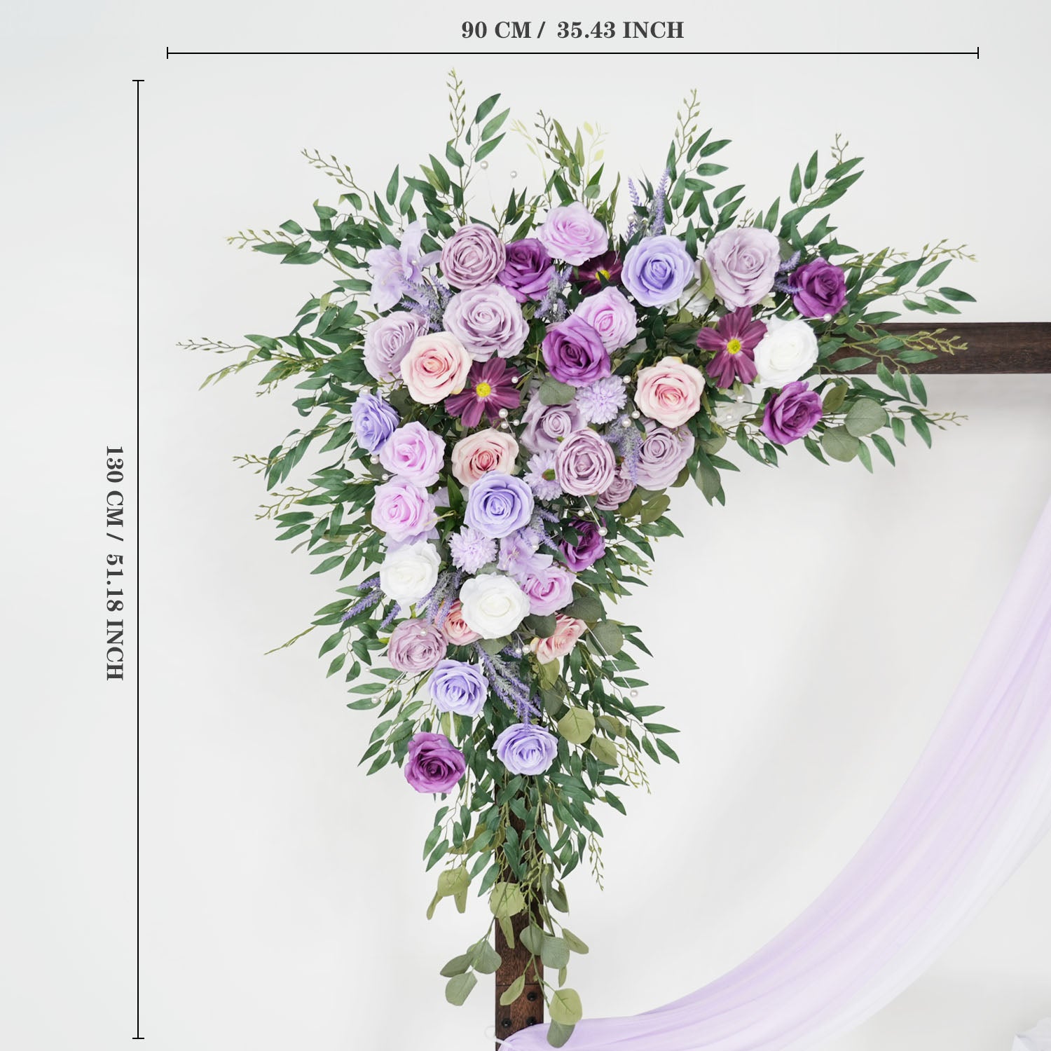 Purple Green Hanging Artificial Flower 9 picture