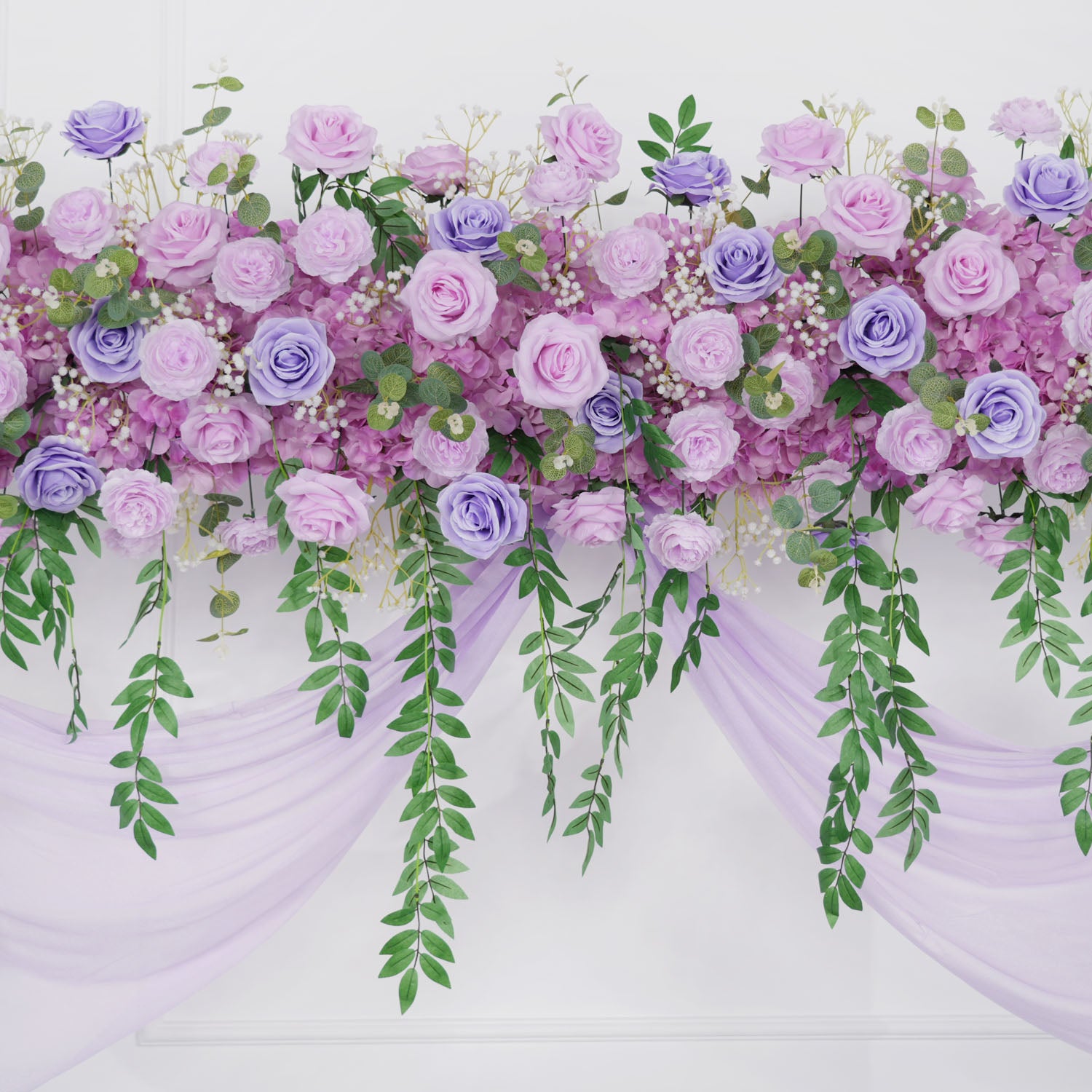 Purple Rose Backdrop Flower Row Wedding Decor picture 11