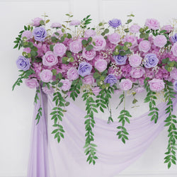Purple Rose Backdrop Flower Row Wedding Decor picture 12
