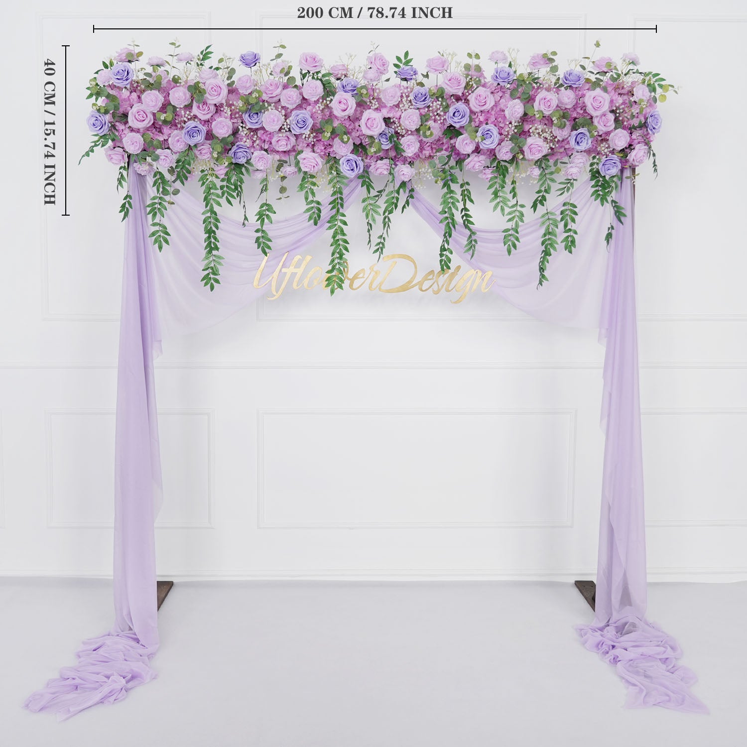 Purple Rose Backdrop Flower Row Wedding Decor picture 3