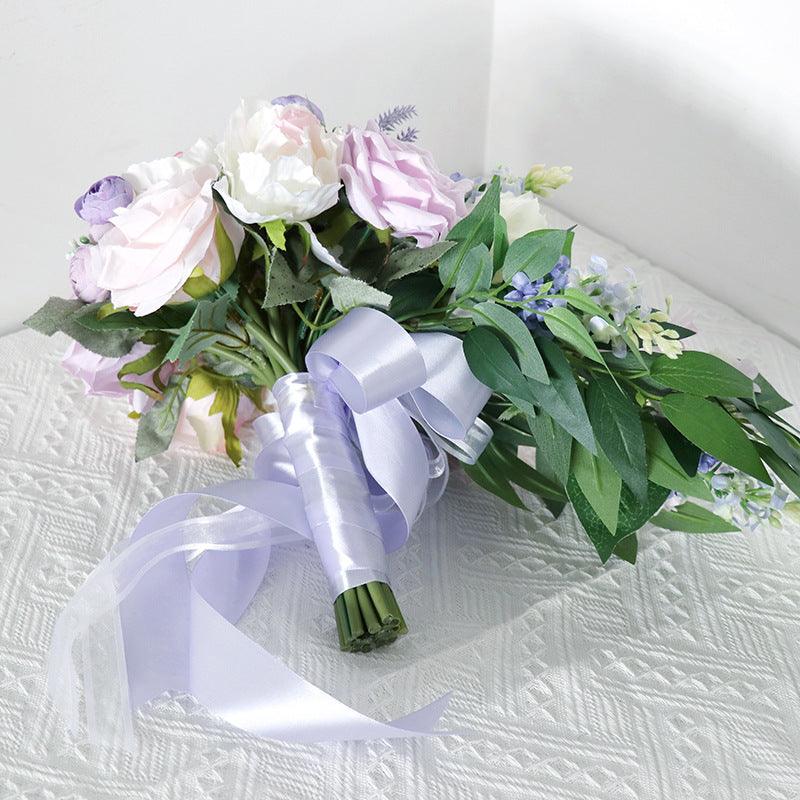 Purple Rose Wedding Bridal Bouquets Figure 4