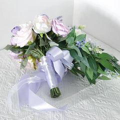 Purple Rose Wedding Bridal Bouquets Figure 4